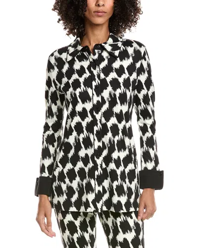 Diane Von Furstenberg Abstract-print Shirt In Black