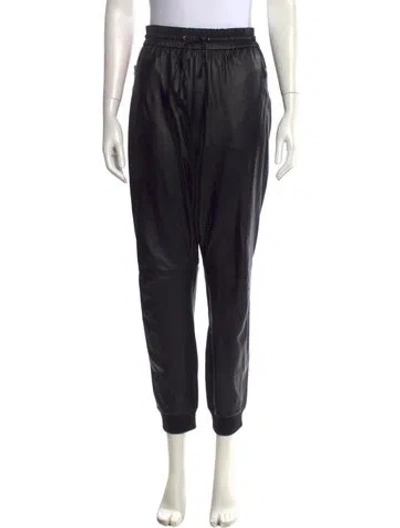 Pre-owned Diane Von Furstenberg Lamb Leather Skinny Leg Pants In Multi