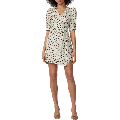 Diane Von Furstenberg Lana Polka Dot Minidress In White