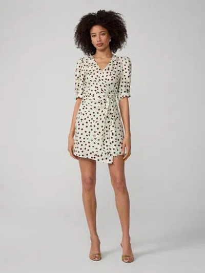 Diane Von Furstenberg Lana Short Sleeve Dress In White