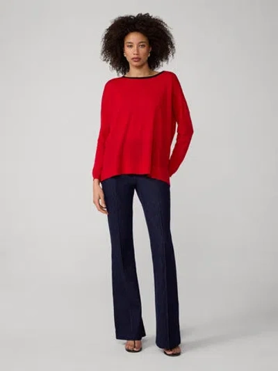 Diane Von Furstenberg Lane Sweater In Red Black