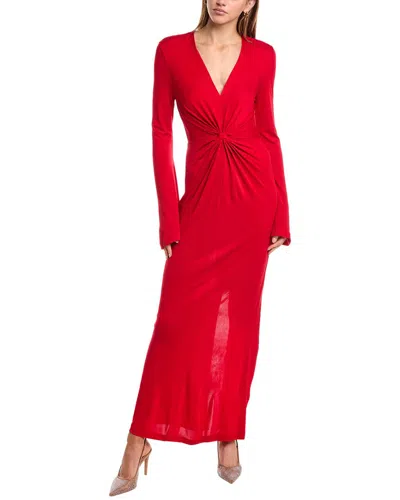 Diane Von Furstenberg Lauren Knotted Jersey Maxi Dress In Red