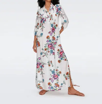 Diane Von Furstenberg Layla Floral-print Voile Maxi Dress In Floral Bouquet