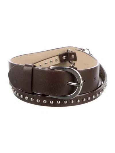 Pre-owned Diane Von Furstenberg Leather Belt In Brown