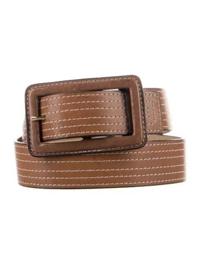 Pre-owned Diane Von Furstenberg Leather Belt Kit In Brown