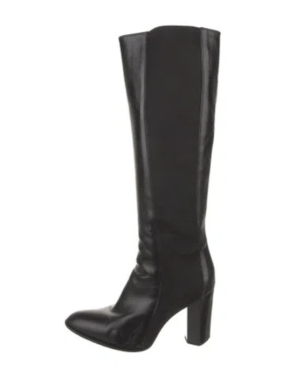 Pre-owned Diane Von Furstenberg Leather Boots In Black