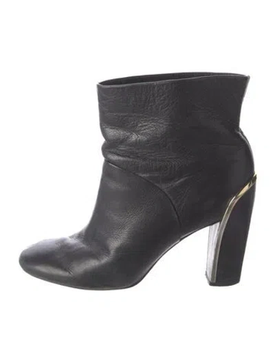 Pre-owned Diane Von Furstenberg Leather Boots In Black