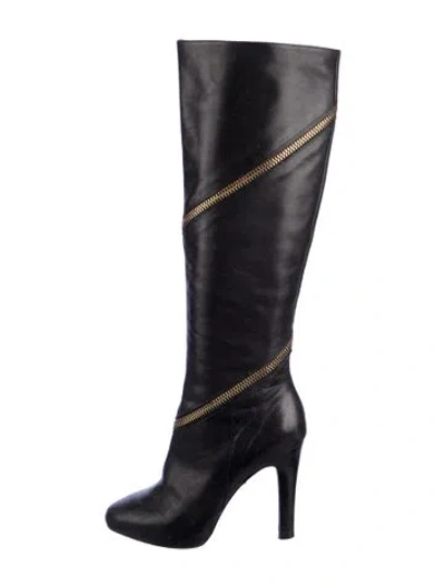 Pre-owned Diane Von Furstenberg Leather Boots In Blue