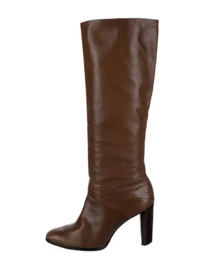 Pre-owned Diane Von Furstenberg Leather Boots In Brown
