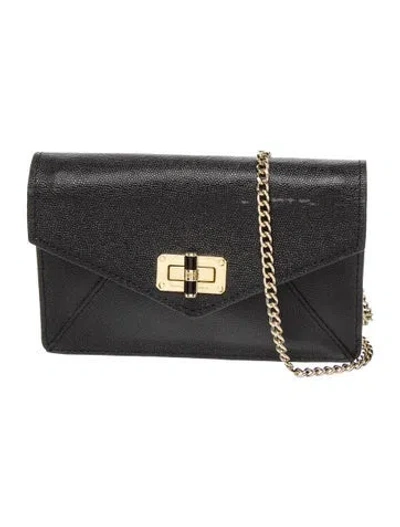 Pre-owned Diane Von Furstenberg Leather Clutch In Black