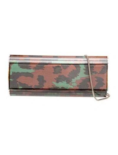 Pre-owned Diane Von Furstenberg Leather Clutch In Green