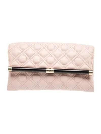 Pre-owned Diane Von Furstenberg Leather Clutch In Pink