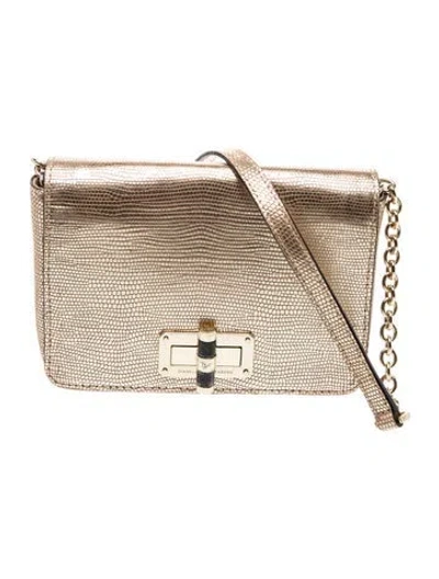 Pre-owned Diane Von Furstenberg Leather Minaudière In Neutrals