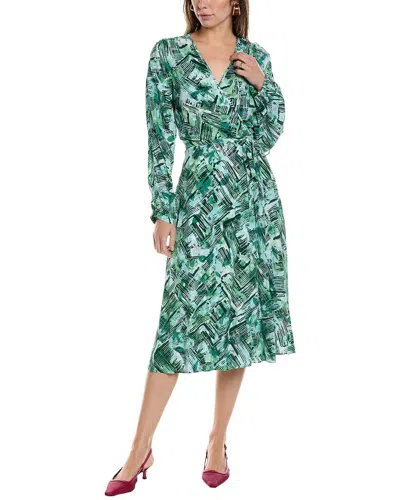 Diane Von Furstenberg Leo Reversible Dress In Green