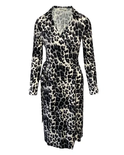 Diane Von Furstenberg Leopard Print Dress In Multicolor Viscose