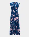 Diane Von Furstenberg Leora Sleeveless Floral-print Midi Dress In Final Act Floral Blush Pink