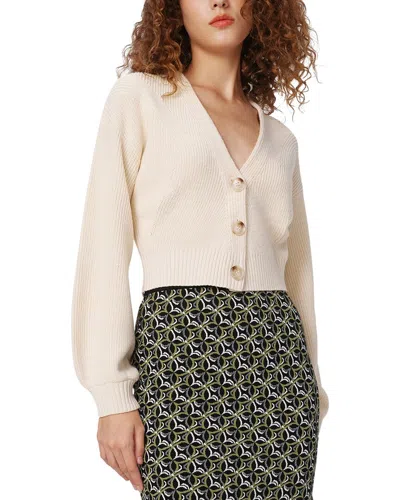 Diane Von Furstenberg Leslie Wool-blend Cardigan In White