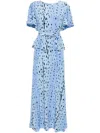 Diane Von Furstenberg Levana Crewneck Maxi Dress In Blue