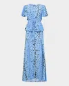 Diane Von Furstenberg Levana Dress In Fawn Powder Blue
