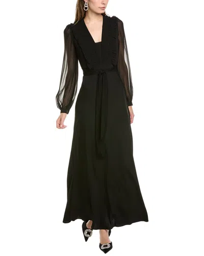 Diane Von Furstenberg Lilac Maxi Dress In Black