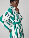 Diane Von Furstenberg Liliane Jacket In Giant Shadow Twigs Green