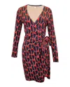 Diane Von Furstenberg Linda Wrap Dress In Red Silk In Red