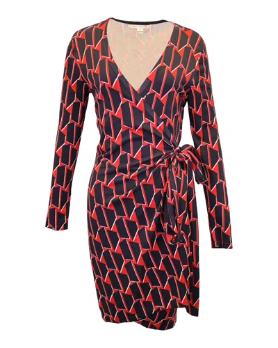 Diane Von Furstenberg Linda Wrap Dress In Red Silk