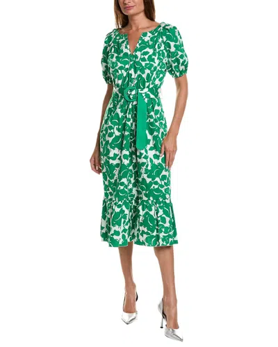 Diane Von Furstenberg Lindy Midi Dress In Green