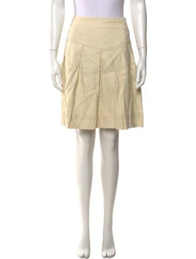 Pre-owned Diane Von Furstenberg Linen Knee-length Skirt In Neutrals