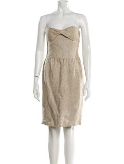 Pre-owned Diane Von Furstenberg Linen Mini Dress