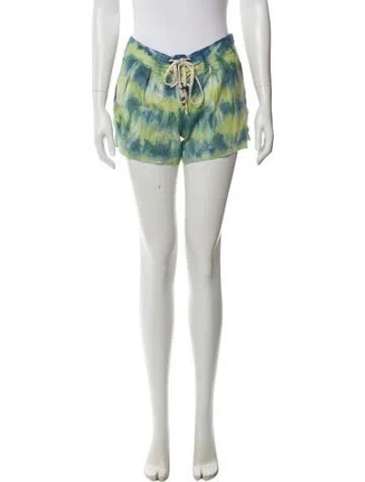 Pre-owned Diane Von Furstenberg Linen Mini Shorts
