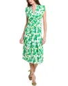 Diane Von Furstenberg Livia Pleated Floral-print Midi Dress In Multi