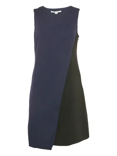 Pre-owned Diane Von Furstenberg Livvy Draped Dress In Blue