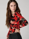 Diane Von Furstenberg Logan Reversible Top In Red