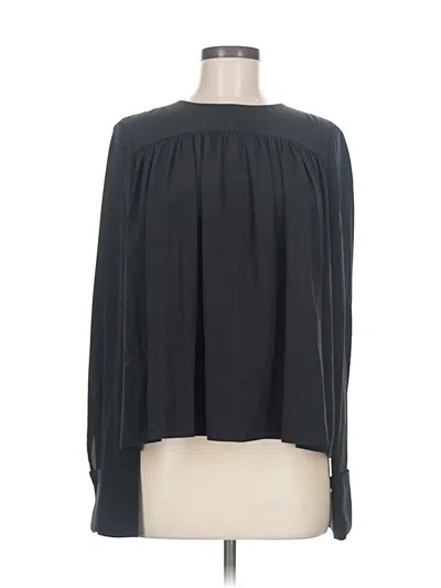 Pre-owned Diane Von Furstenberg Long Sleeve Blouse In Black
