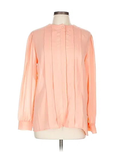 Pre-owned Diane Von Furstenberg Long Sleeve Blouse In Orange