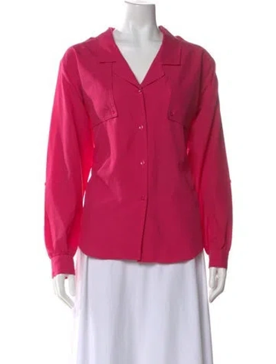 Pre-owned Diane Von Furstenberg Long Sleeve Blouse In Pink