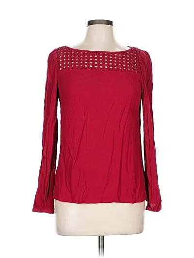 Pre-owned Diane Von Furstenberg Long Sleeve Blouse In Red