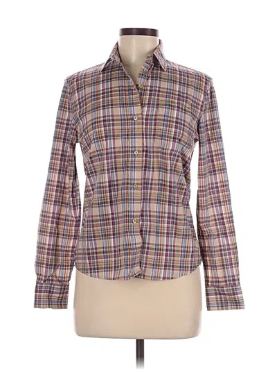 Pre-owned Diane Von Furstenberg Long Sleeve Button Down Shirt In Purple