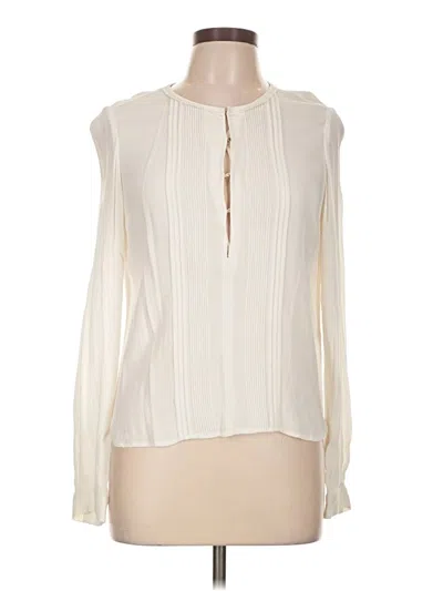 Pre-owned Diane Von Furstenberg Long Sleeve T-shirt In Ivory