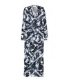 Diane Von Furstenberg Caprera Abstract-print Column Maxi Dress In Black