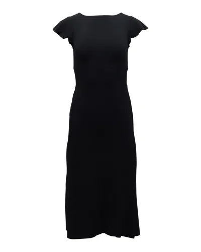Diane Von Furstenberg Lourdes Cut Out Back Dress In Black Triacetate