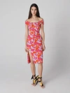 Diane Von Furstenberg Lovina Dress In Tiny Island Camo Pink