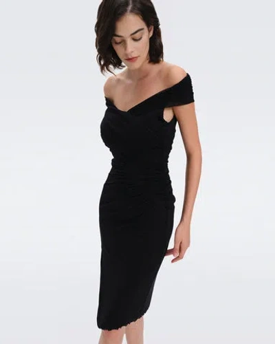 Diane Von Furstenberg Lovinia Mesh Dress In Black