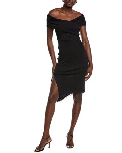Diane Von Furstenberg Lovinia Mesh Midi Dress In Black