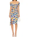 Diane Von Furstenberg Lovinia Off-the-shoulder Ruched Mesh Dress In Multi