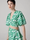 Diane Von Furstenberg Luciana Cotton Poplin Wrap Top