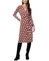 Diane Von Furstenberg Luella Wool Wrap Dress In Red