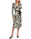 Diane Von Furstenberg Luella Wool Wrap Dress In Black