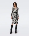 Diane Von Furstenberg Luella Wool Wrap Dress In Dvf 50th Crossword Ivory